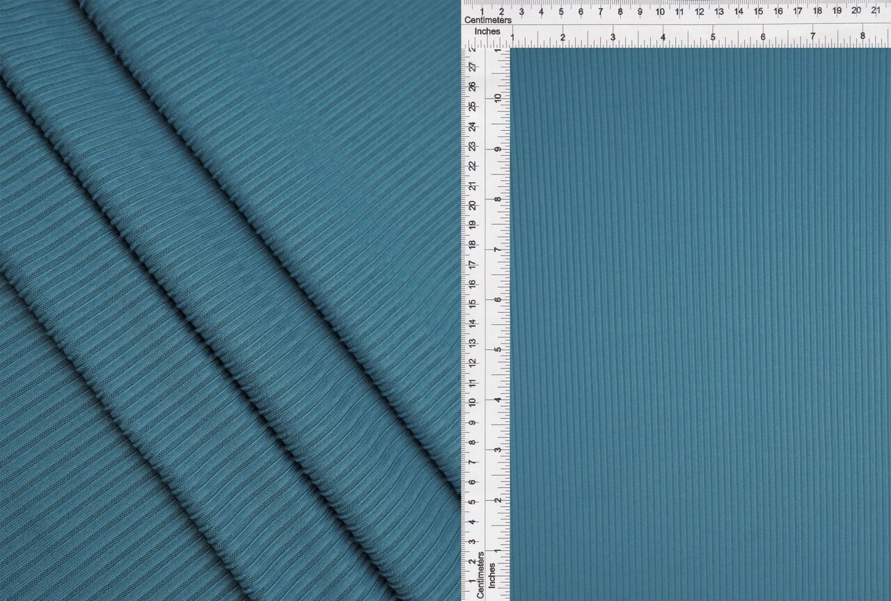 Soft Solid 4×2 Yummy Rib Knit Stretch Fabric, 87% Polyester 13% Spandex, 58/60″ Wide